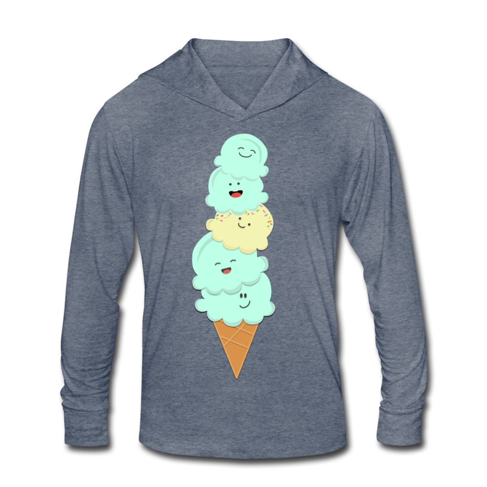 Mint Ice Cream Scoops - heather blue