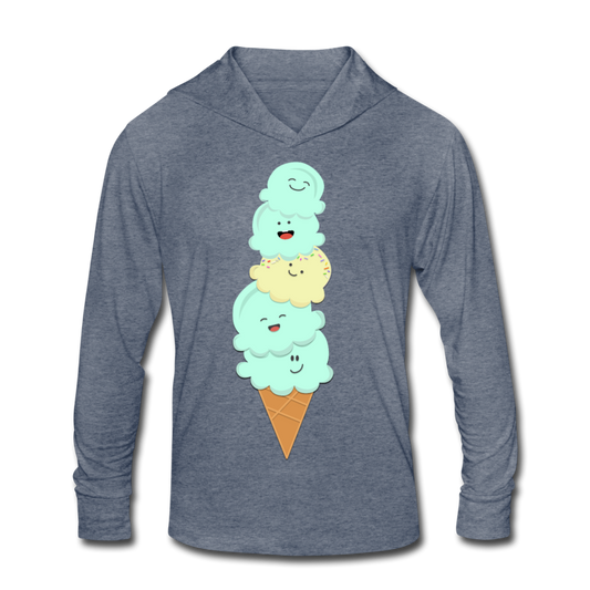 Mint Ice Cream Scoops - heather blue